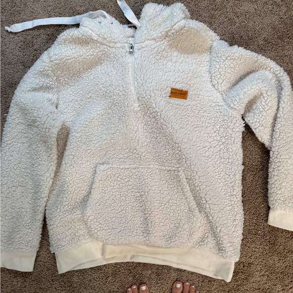 Simply Southern Cream Sherpa Jacket - Picture 1 of 4